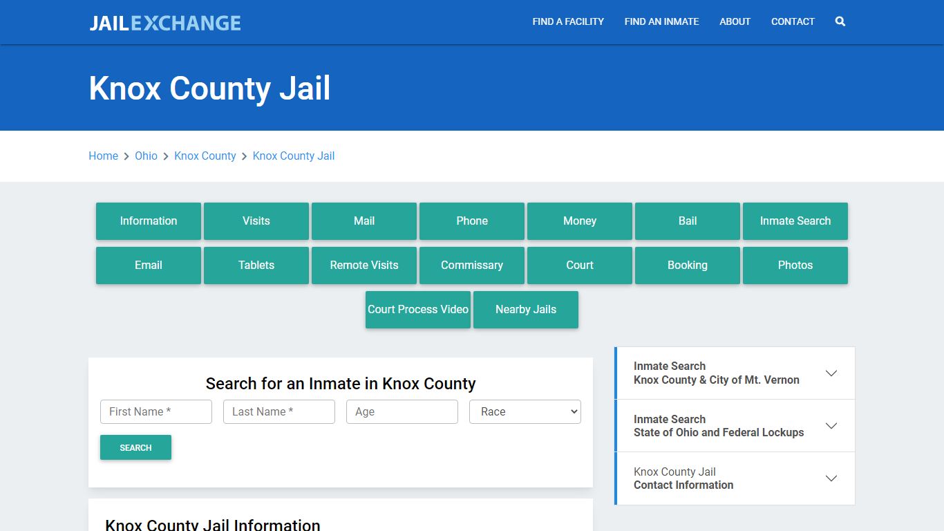 Knox County Jail Roster Lookup, OH, Inmate Search - Jail Exchange