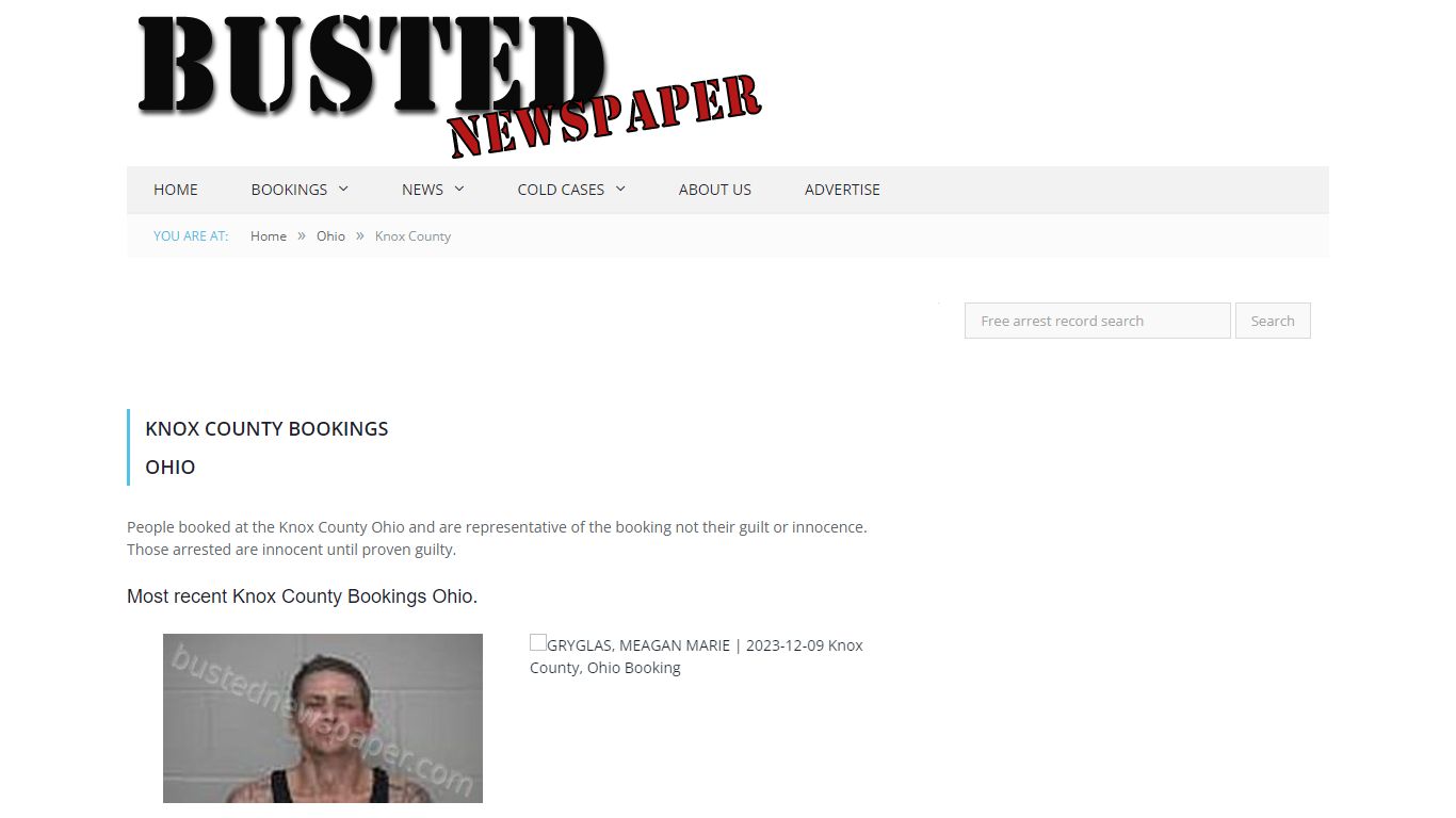 Knox County, OH Mugshots - BUSTEDNEWSPAPER.COM